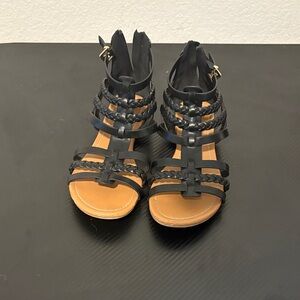 Black Braided Women's Sandals